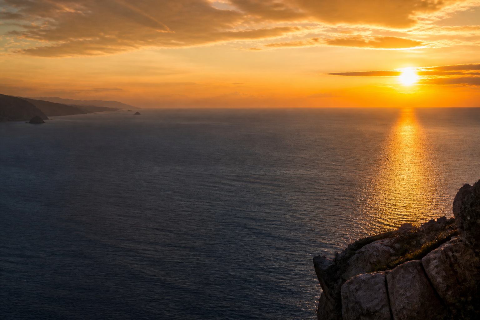 Horizonte ao entardecer